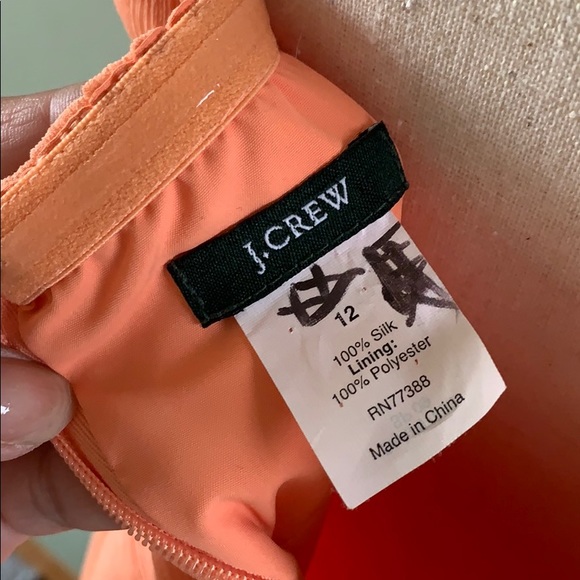 J. Crew silk Juliet dress 12 chiffon peach 97893 - Picture 5 of 8